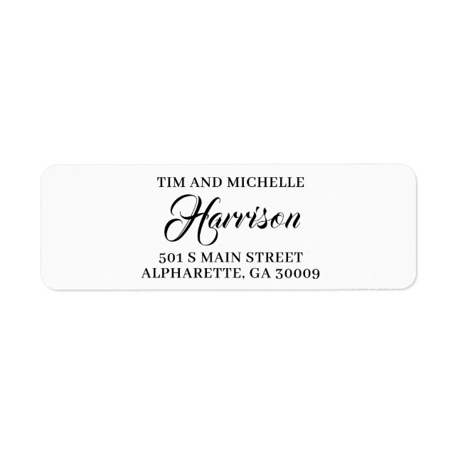 Custom Family Name Return Address Sticker,Whimsy  (Front)