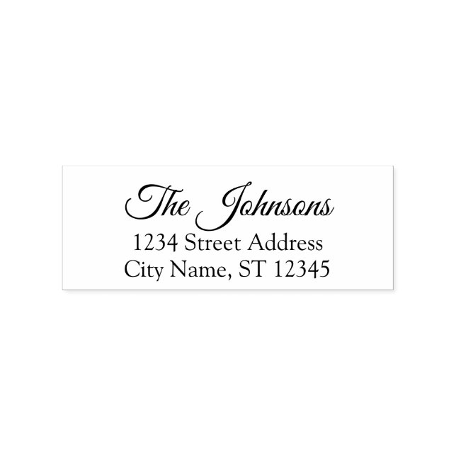 Custom Family Name RSVP Adress Royal Rubber Stamp (Imprint)