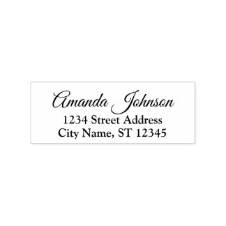 Custom Family Name RSVP Adress Royal Rubber Stamp