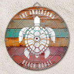 Custom Family Name Rustic Beach House Dartboard<br><div class="desc">Personalise this Dartboard with your family name. Designed for you by Blackberry Boulevard.</div>