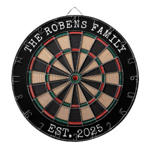 Custom Family Name Rustic Dartboard