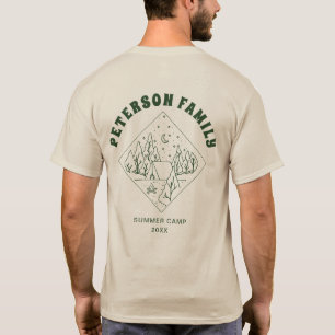 Custom Family Name Summer Camping T-Shirt