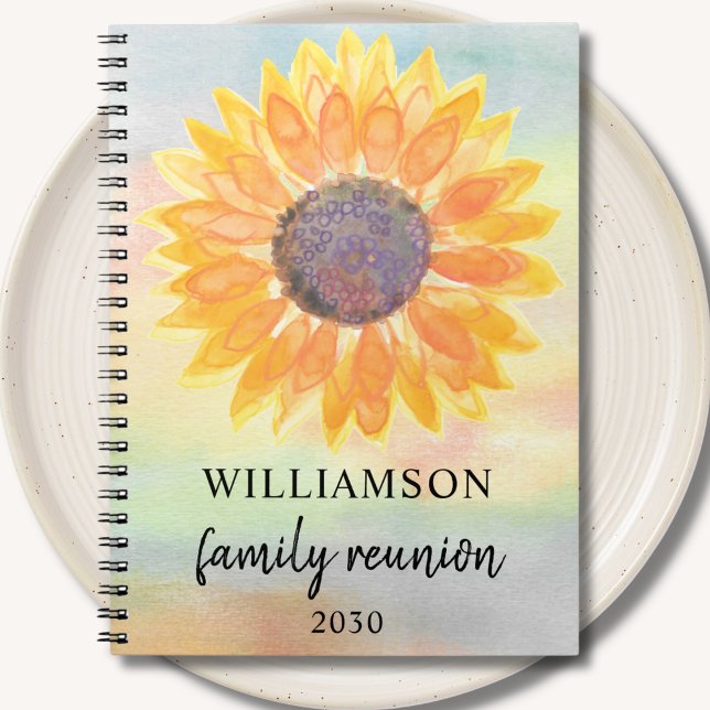 Custom Family Name Sunflower Family Reunion Notebook (Creator Uploaded)