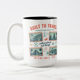 Custom Family Name Vacation Two-Tone Coffee Mug