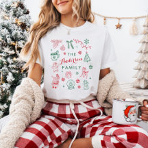 Custom Family Name Vintage Christmas Icons