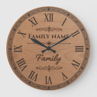 Custom Family Name Wall Clock – Home Decor