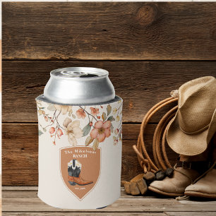 Custom Family Name Western Ranch Can Cooler