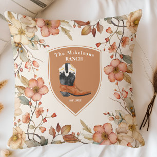 Custom Family Name Western Ranch Cushion