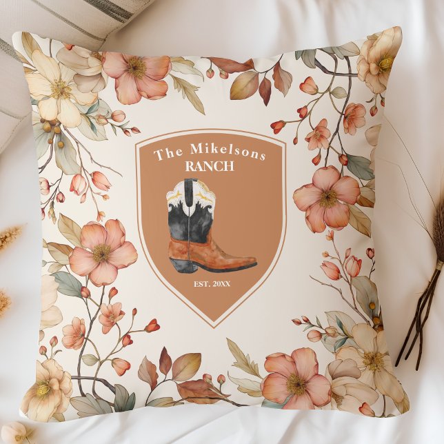Custom Family Name Western Ranch Cushion (Creator Uploaded)