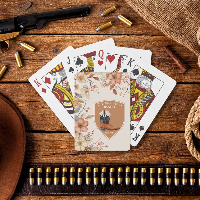 Custom Family Name Western Ranch Playing Cards (Creator Uploaded)