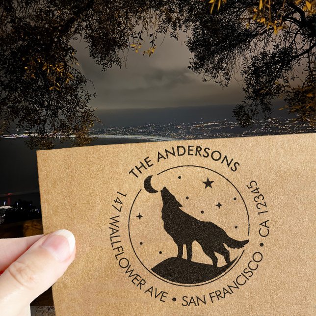 Custom Family Name Wolf Moon Return Wood Art Stamp (Creator Uploaded)