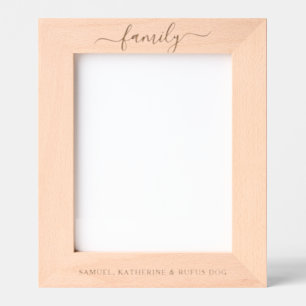 Custom Family Name Wood Etched Frames