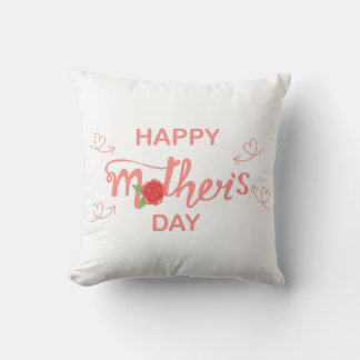 Custom Family Names Mother’s Day Heart Script Deco Cushion