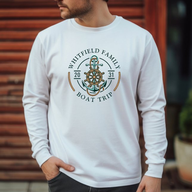 Custom Family Nautical Boat Trip Reunion Vacation T-Shirt (Custom Family Nautical Boat Trip Reunion Vacation T-Shirt)