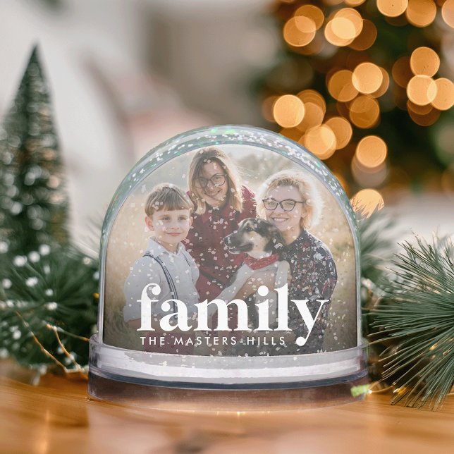 Custom Family Overlay Photo & Name Snowglobe (Creator Uploaded)