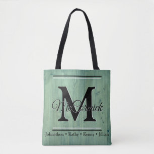 Custom Family Personalised Canvas Fabric Tote Bag