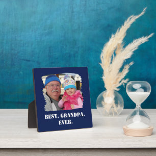Custom Family Photo Abuelo Nonno Best Grandpa Ever Plaque