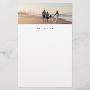 Custom Family Photo and Monogram Stationery