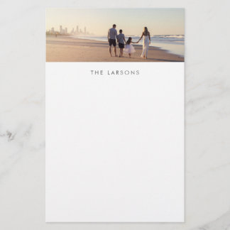 Custom Family Photo and Monogram Stationery