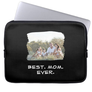 Custom Family Photo Best Mum Ever Mother's Day Laptop Sleeve
