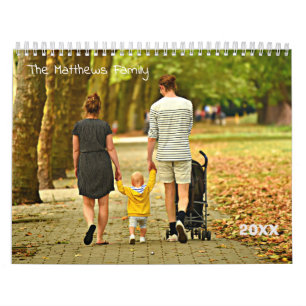 Custom Family Photo Calendar   Editable Year