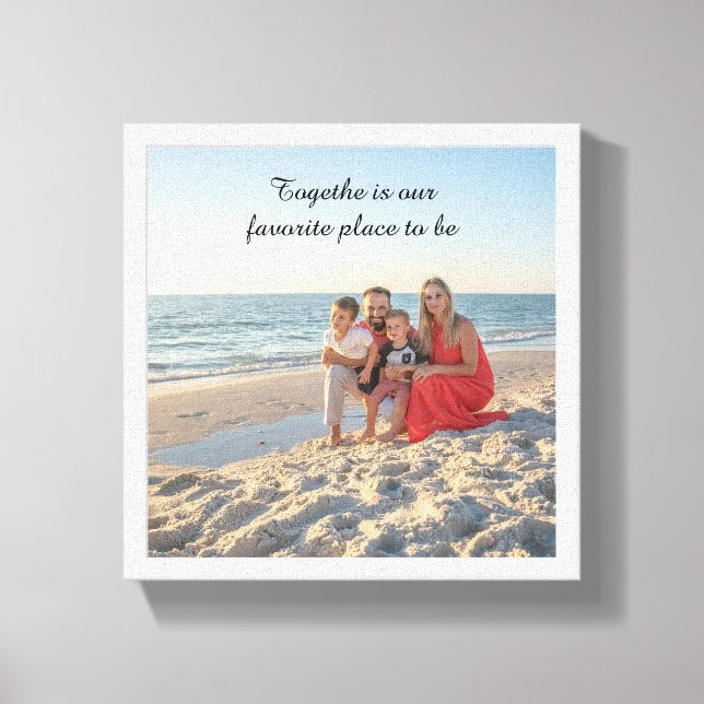 Custom Family Photo Canvas – Holiday Motivational  Print (Front)