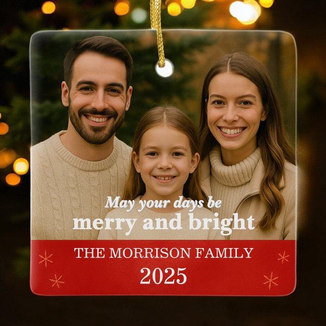 Custom Family Photo Ceramic Ornament (Creator Uploaded)