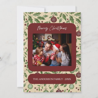 Custom Family Photo Christmas Card