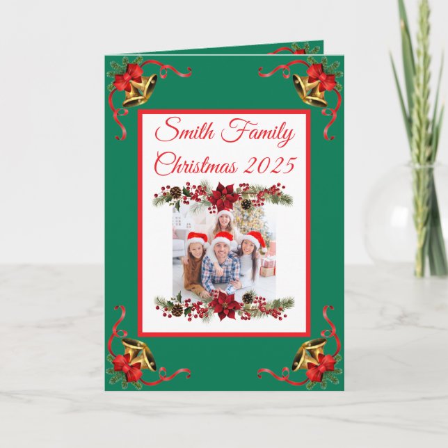 Custom Family Photo Christmas Card (Front)