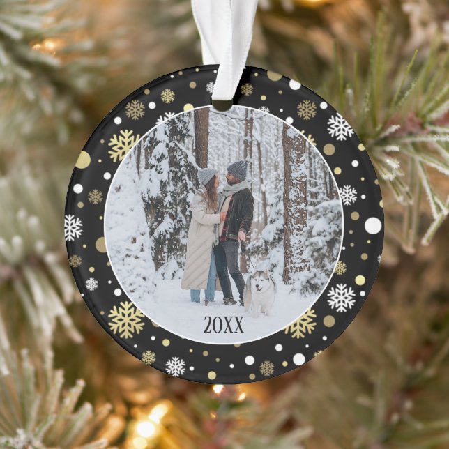 Custom Family Photo Christmas Personalised 2025 Ornament (Tree)
