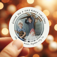 Custom Family Photo Christmas Return Address