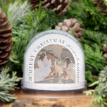 Custom Family Photo Christmas Snow Globe |<br><div class="desc">Celebrate the magic of the season with this enchanting custom photo snow globe! Featuring your favourite family photo and the heartfelt message "Merry Christmas" with your family name, this keepsake makes a perfect gift for grandparents, parents, or anyone you love. ❄️ Personalise with: * A cherished photo * Family name...</div>