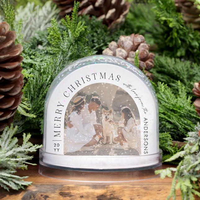 Custom Family Photo Christmas Snow Globe |  (Winter)