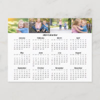 Custom Family Photo Collage 2024 Monthly Calendar
