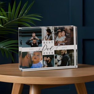 Custom Family Photo Collage Gift for Best Dad Ever