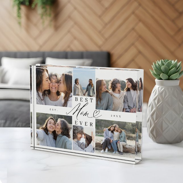 Custom Family Photo Collage Gift for Best Mum Ever (Custom Family Photo Collage Gift for Best Mom Ever)