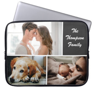 Custom Family Photo Collage Laptop Sleeve