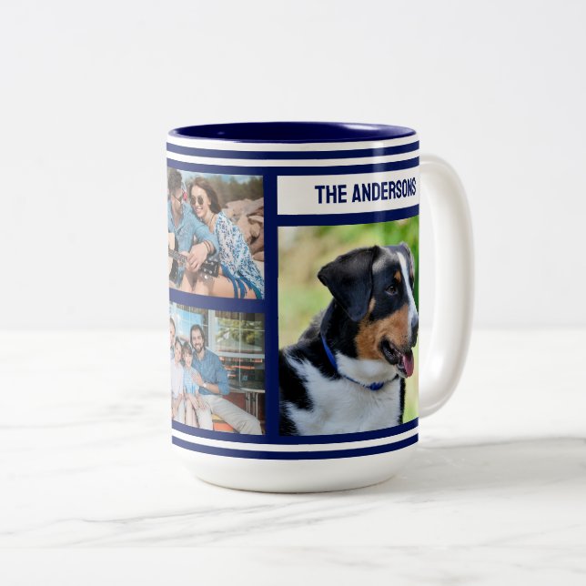 Custom Family Photo Collage Mug (Front Right)