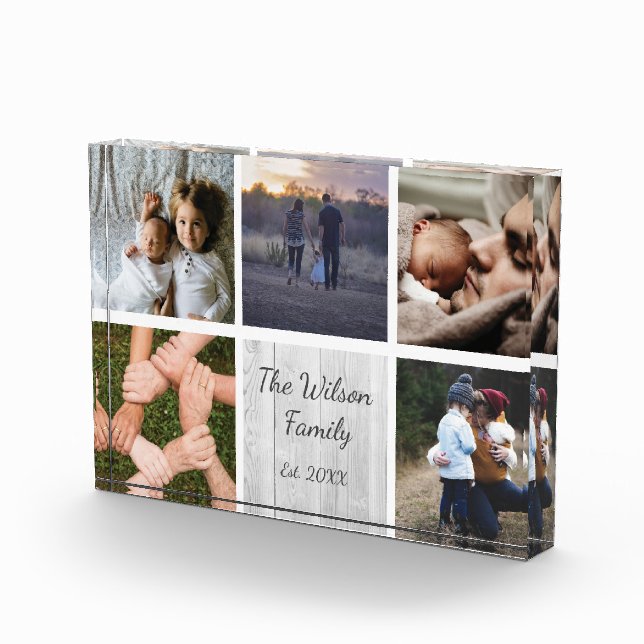 Custom Family photo collage personalise memories Block (Right)