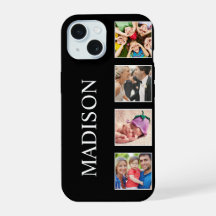 Custom Family Photo Collage Personalised Black