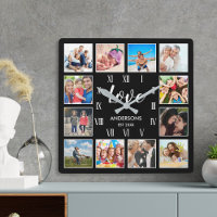 Custom Family Photo Collage Personalised Black