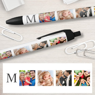 Custom Family Photo Collage Personalised White Black Ink Pen