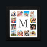 Custom Family Photo Collage Personalised White Gift Box<br><div class="desc">Create your own personalised 12 photo collage,  gift box with your custom images on a simple modern white background. The gift box face also features your monogram. Add your favourite photos,  designs or artworks to create something really unique.</div>