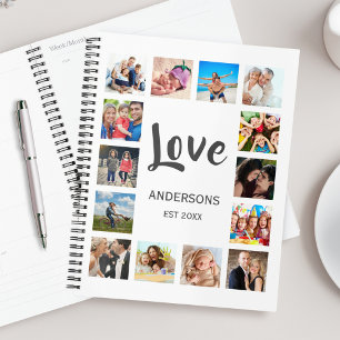Custom Family Photo Collage Personalised White Planner