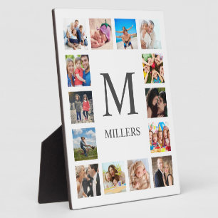 Custom Family Photo Collage Personalised White Plaque
