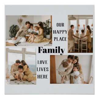 Custom Family Photo Collage Poster