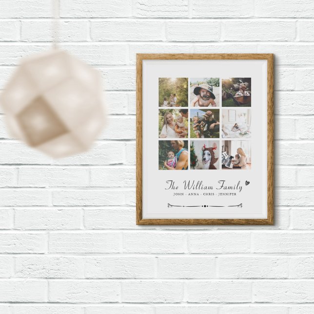 CUSTOM FAMILY PHOTO COLLAGE POSTER AND PRINT (Creator Uploaded)