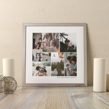 CUSTOM FAMILY PHOTO COLLAGE POSTER AND PRINT