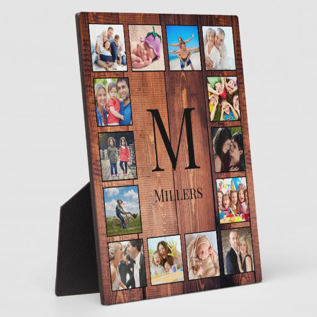 Custom Family Photo Collage Reclaimed Wood Plaque (Side)