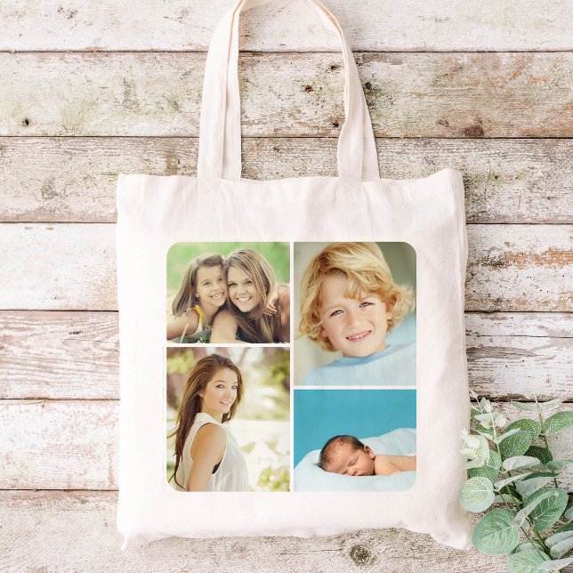 Custom Family Photo Collage Tote Bags (Creator Uploaded)